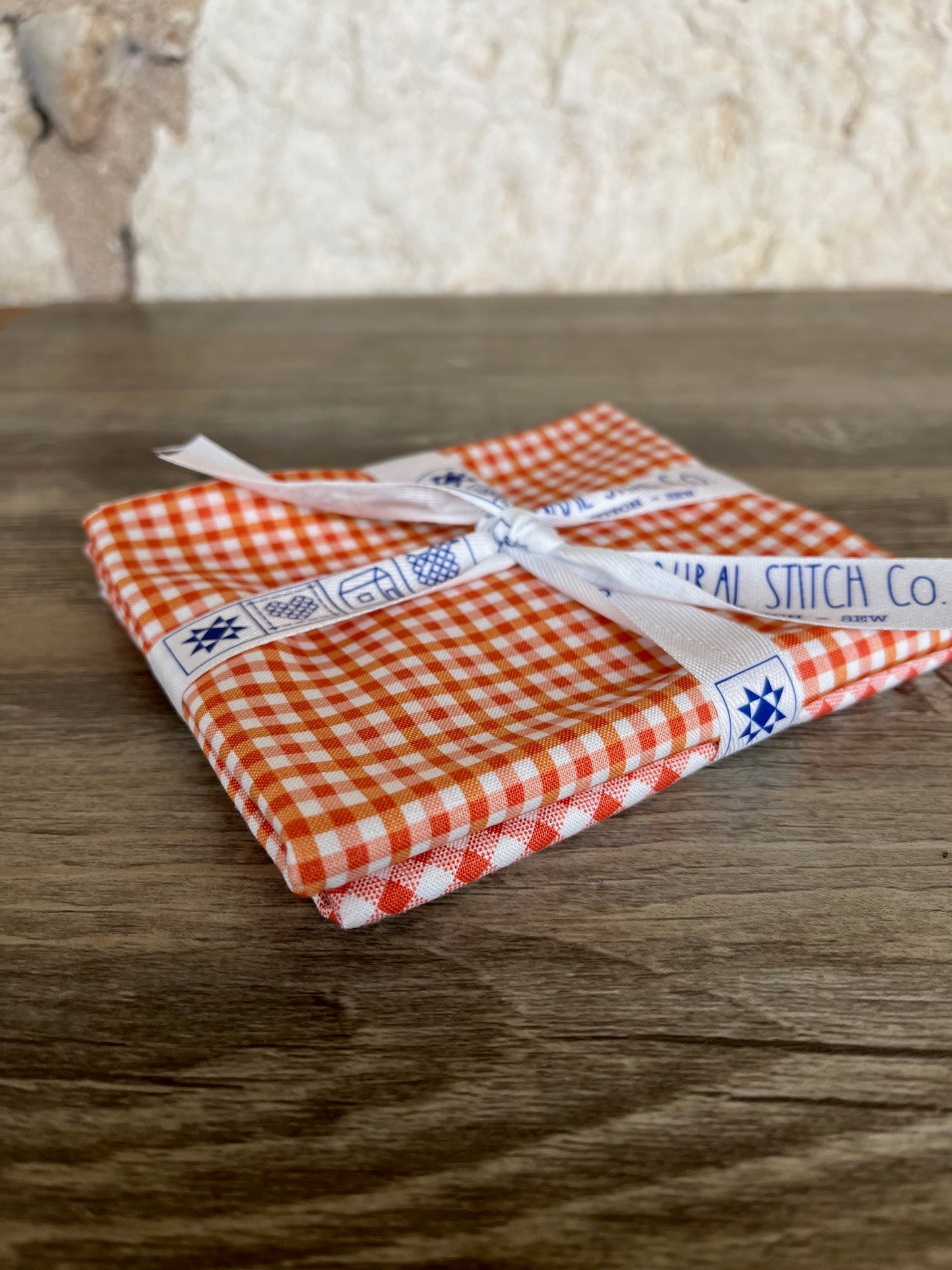 Bee Ginghams Oranges Fat Quarter Bundle Lori Holt for Riley Blake Designs