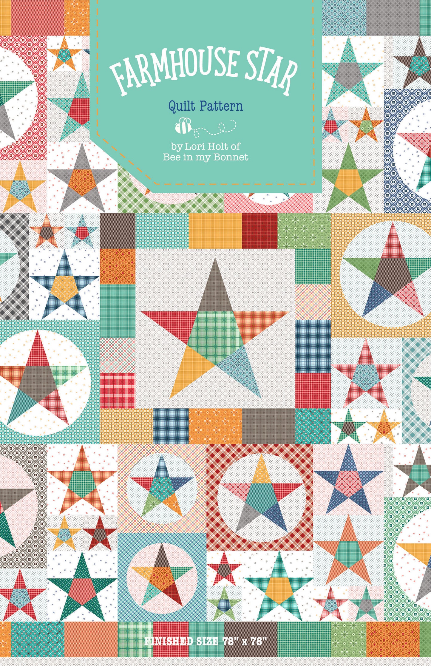 Farmhouse Star Quilt Kit featuring Bee Plaids by Lori Holt