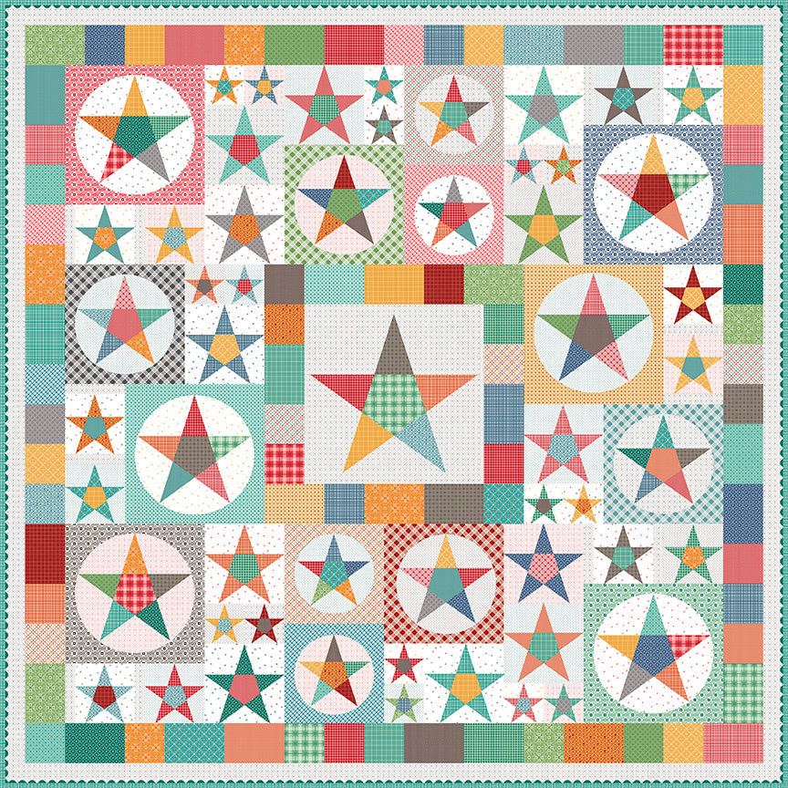 Farmhouse Star Quilt Kit featuring Bee Plaids by Lori Holt