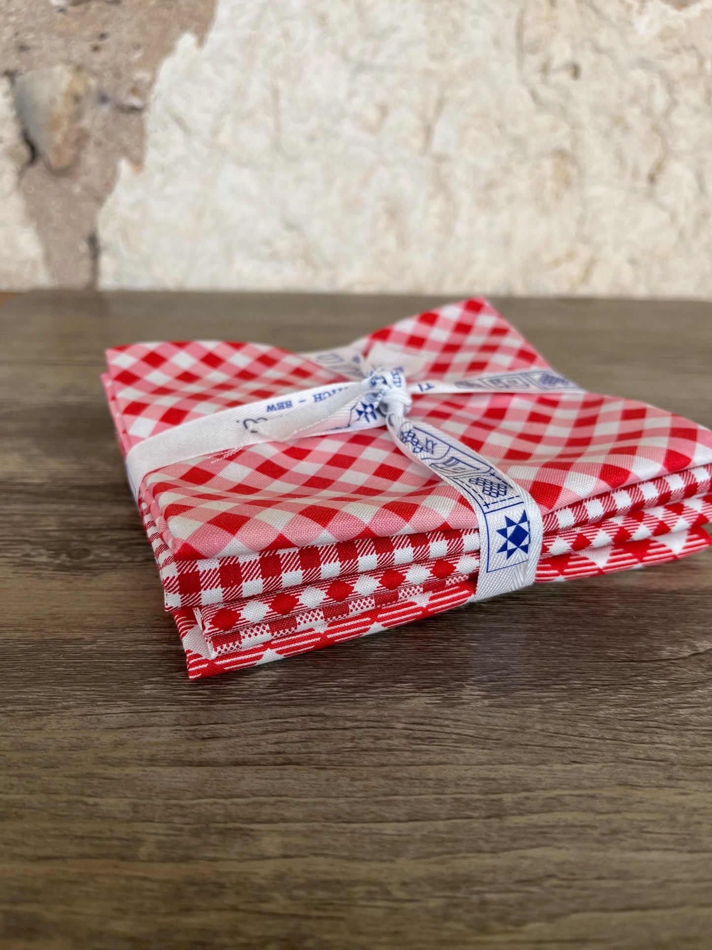 Bee Ginghams Reds Fat Quarter Bundle Lori Holt for Riley Blake Design
