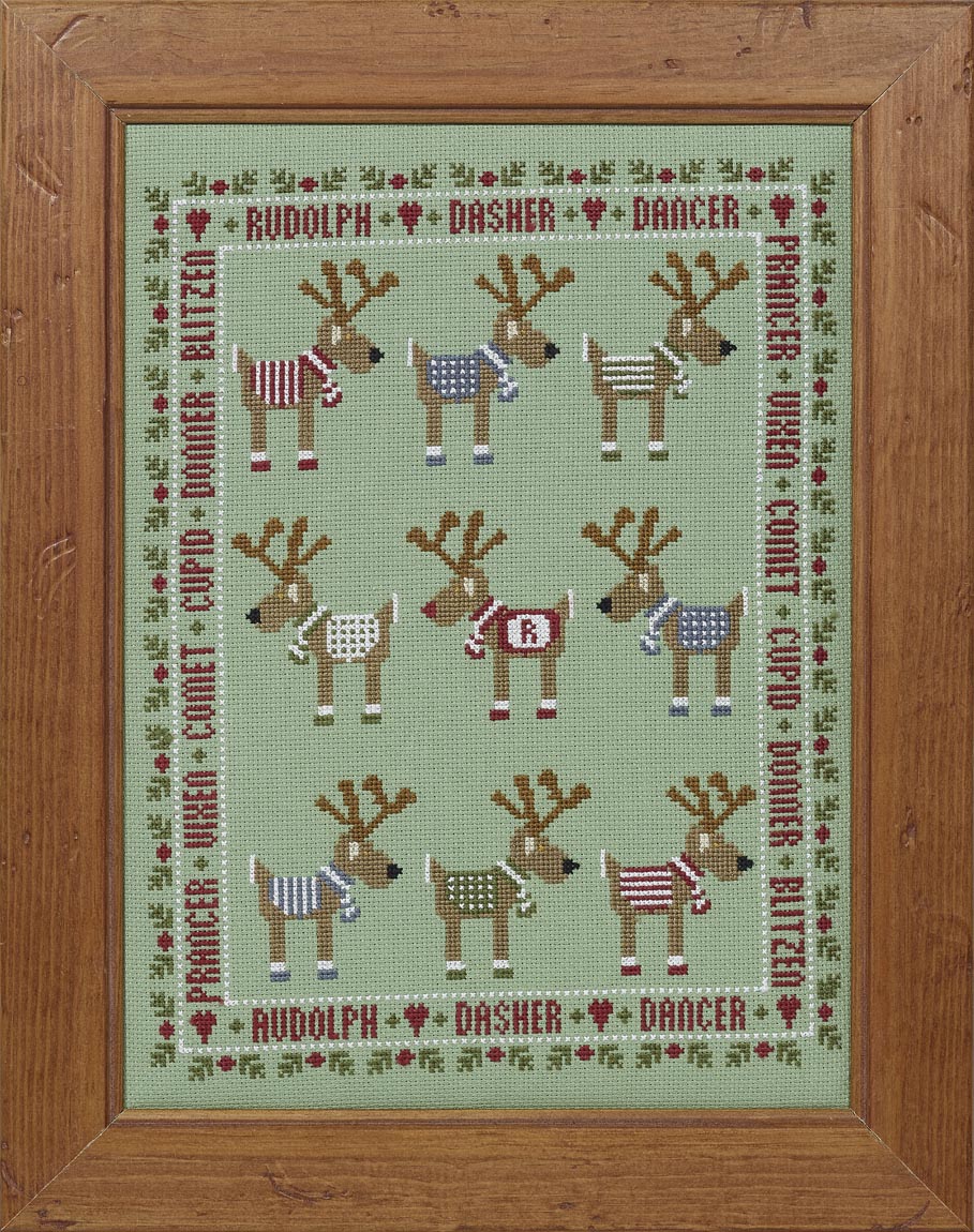 Ruldolph and Friends Cross Stitch Kit Historical Sampler Company