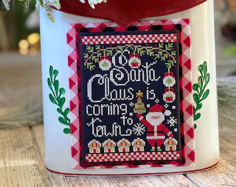 Santa Claus is Coming to Town Cross Stitch Pattern Stitching with the Housewives