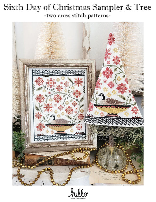 Sixth Day of Christmas Sampler and Tree Pattern Hello from Liz Mathews