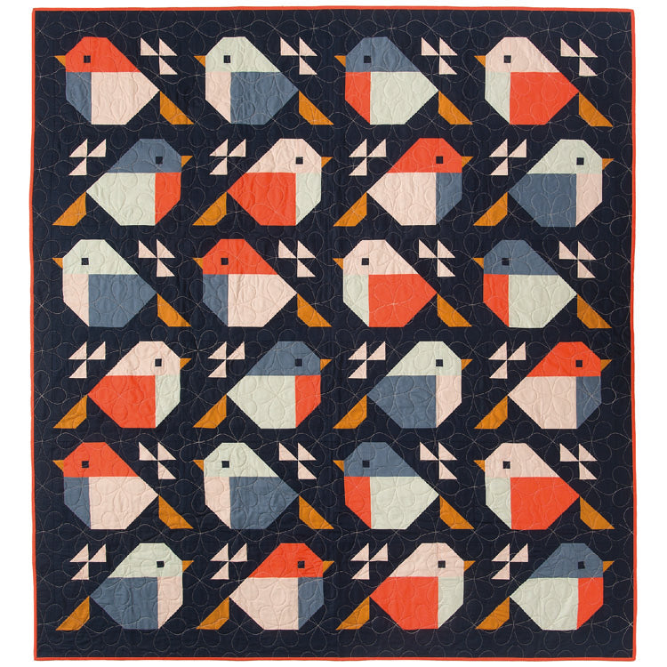 Sparrows Quilt Pattern Pen and Paper