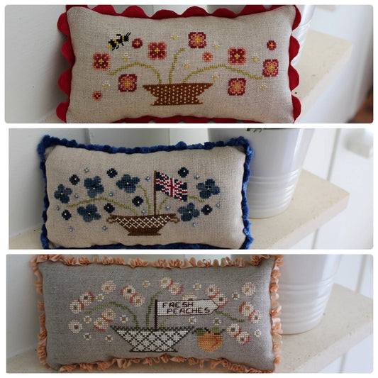 Summer Baskets Cross Stitch Pattern by Cosford Rise Stitchery