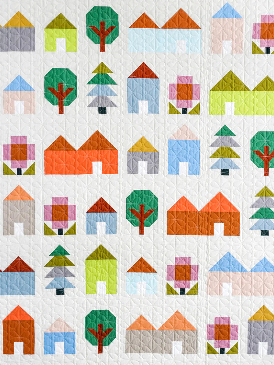 Tiny Town Quilt Pattern Pen and Paper