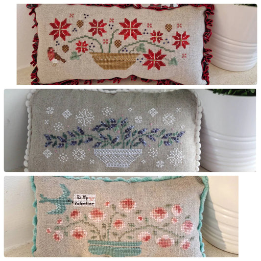 Winter Baskets Cross Stitch Pattern by Cosford Rise Stitchery