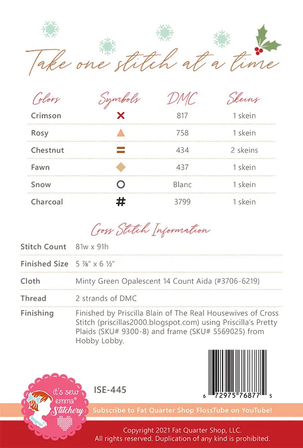 Oh Deer Cross Stitch Pattern by Its Sew Emma