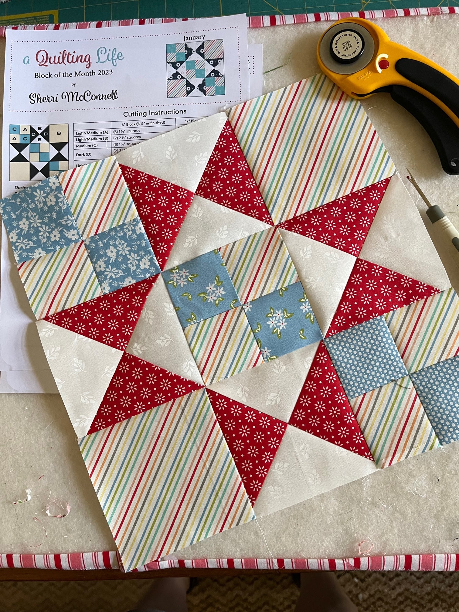 January Block of the Month with Sherri McConnell from a Quilting Life