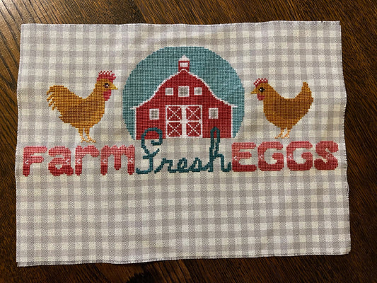 Farm Fresh Eggs Cross Stitch Pattern by Luminous Fiber arts