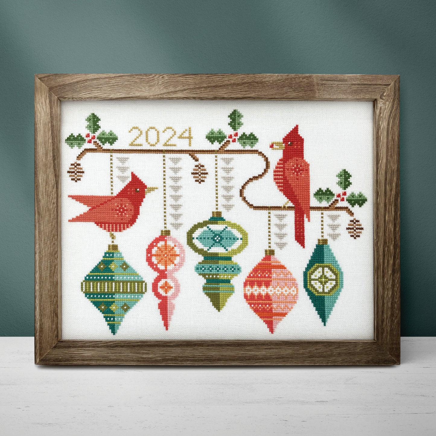 Bauble Birds Cross Stitch Pattern by Boomerang Sitches