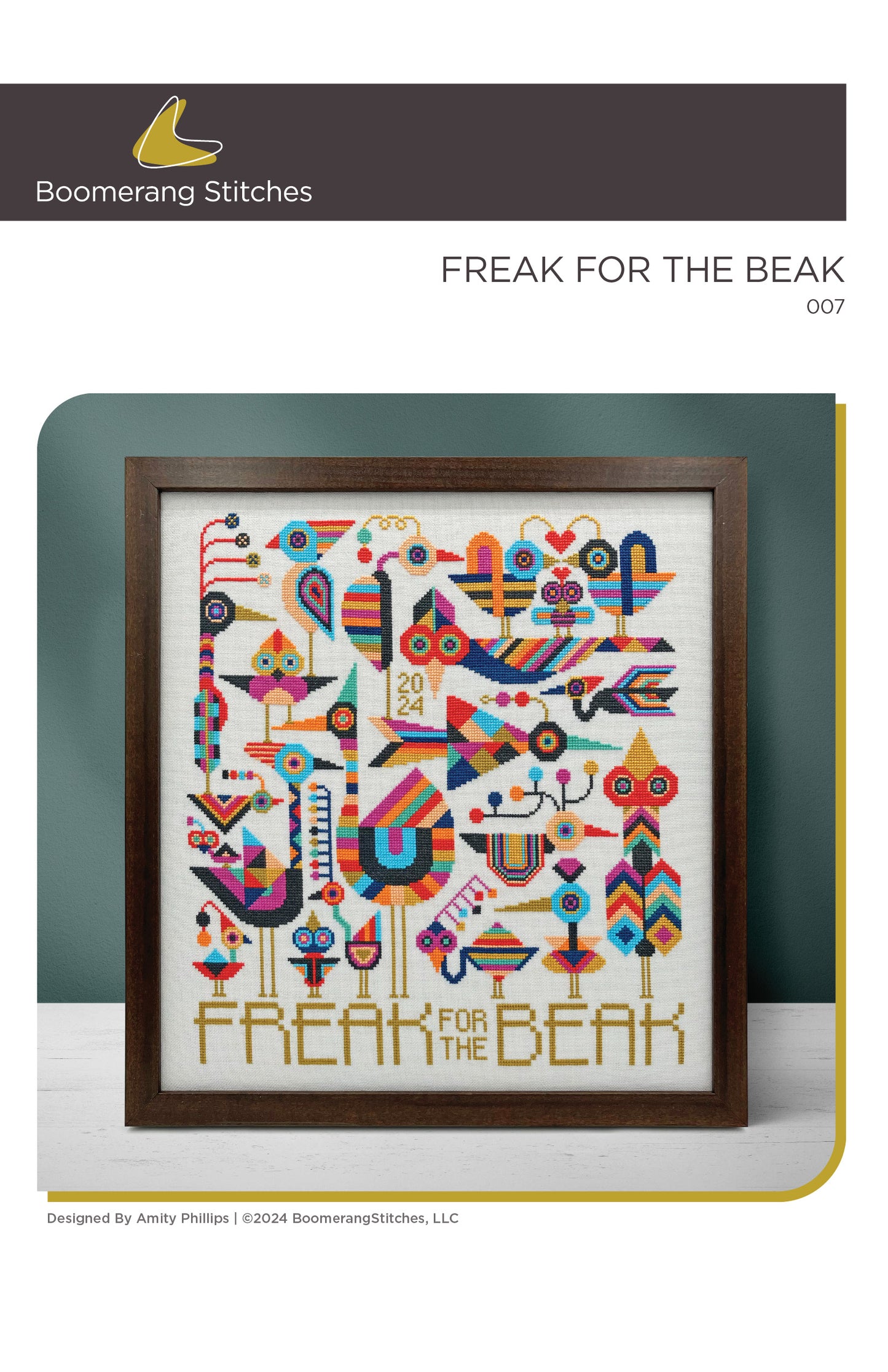 Freak For The Beak Cross Stitch Pattern by Boomerang Sitches