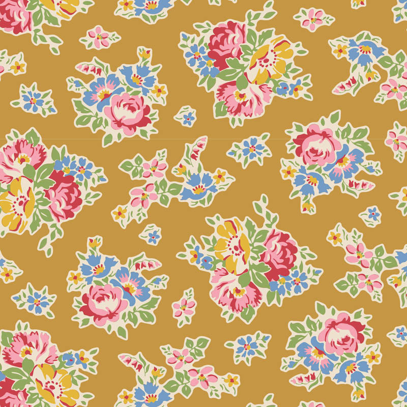 Jubilee Sue Mustard 100549 by Tilda (Sold in 25cm increments)