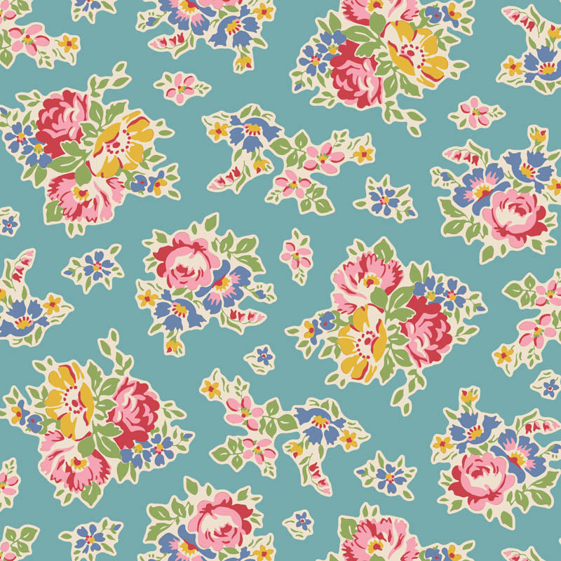 Jubilee Sue Teal 100559 by Tilda (Sold in 25cm increments)