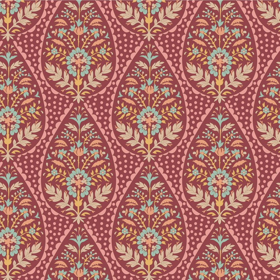 Sanctuary Adina Maroon 100561 by Tilda Fabrics (sold in 25cm increments)