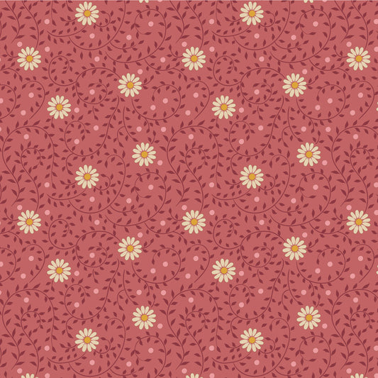 Sanctuary Daisydream Rhubarb 100563 by Tilda Fabrics (sold in 25cm increments)