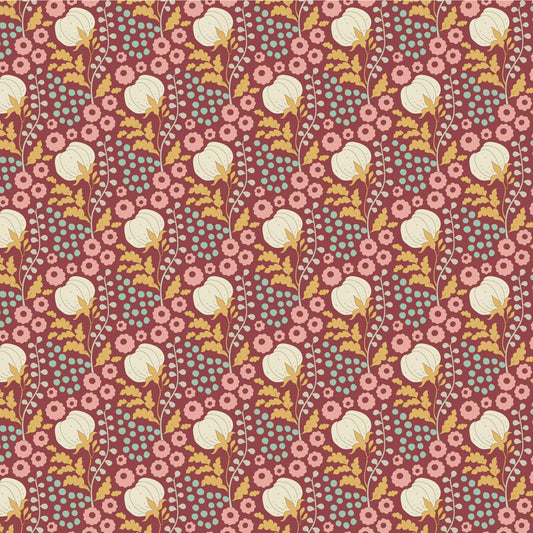 Sanctuary Cottonfield Maroon 100564 by Tilda Fabrics (sold in 25cm increments)