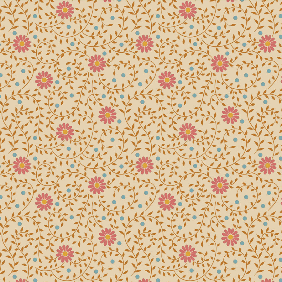 Sanctuary Daisydream Tan 100568 by Tilda Fabrics (sold in 25cm increments)