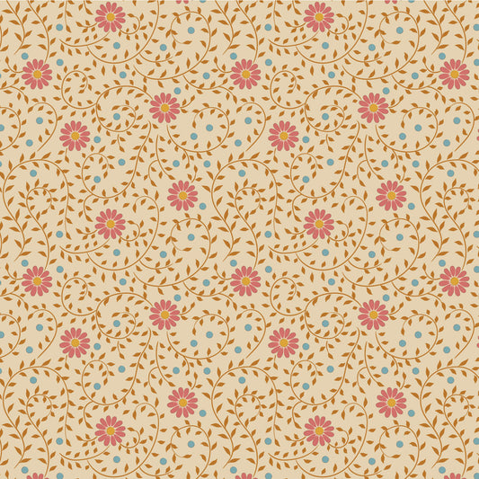 Sanctuary Daisydream Tan 100568 by Tilda Fabrics (sold in 25cm increments)