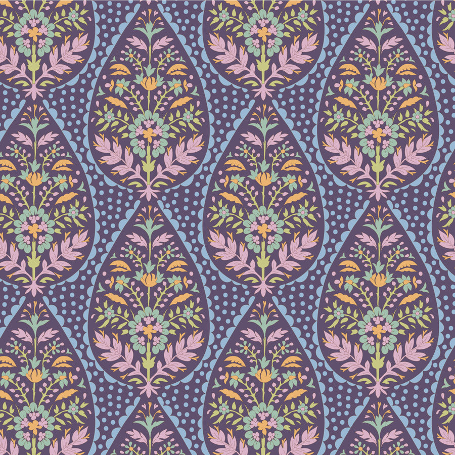 Sanctuary Adina Eggplant 100571 by Tilda Fabrics (sold in 25cm increments)