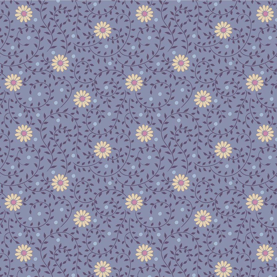 Sanctuary Daisydream Pitch Blue 100573 by Tilda Fabrics (sold in 25cm ...