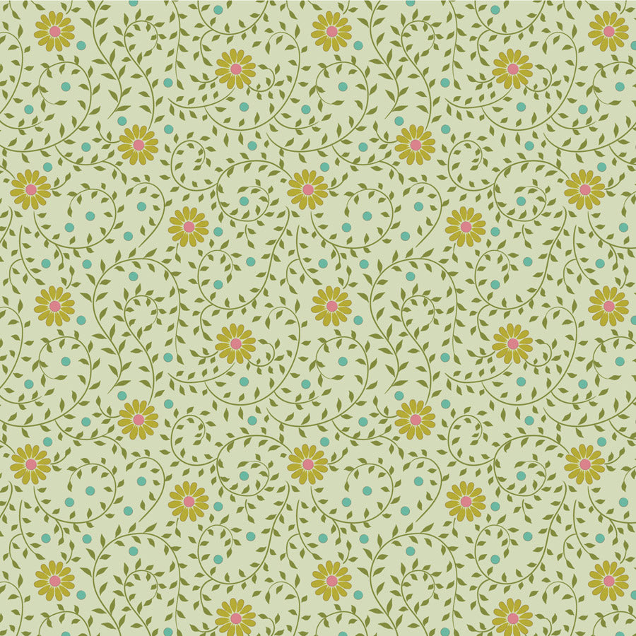 Sanctuary Daisydream Pistachio 100578 by Tilda Fabrics (sold in 25cm increments)