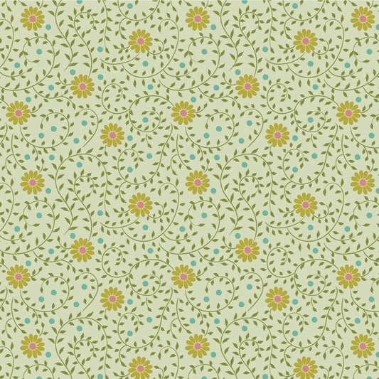 Sanctuary Daisydream Pistachio 100578 by Tilda Fabrics (sold in 25cm increments)