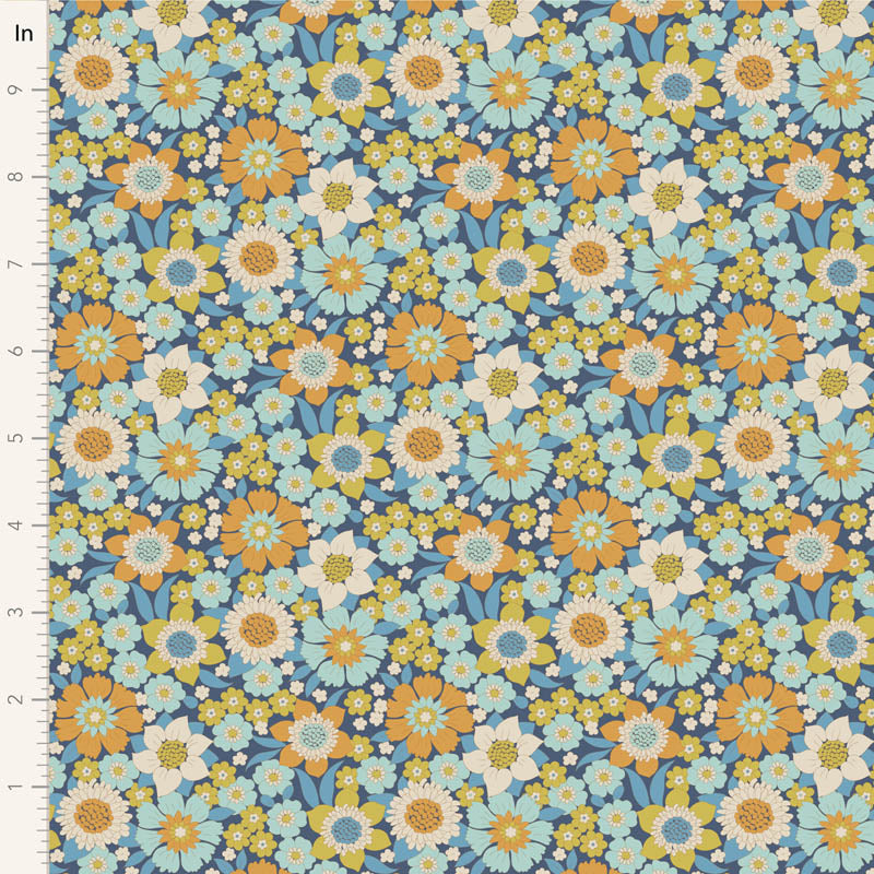Wallflower Lauren Blue 100603 by Tilda (sold in 25cm increments)