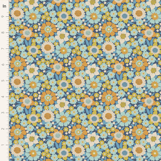 Wallflower Lauren Blue 100603 by Tilda (sold in 25cm increments)