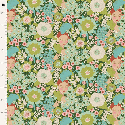 Wallflower Green 100605 by Tilda (sold in 25cm increments)