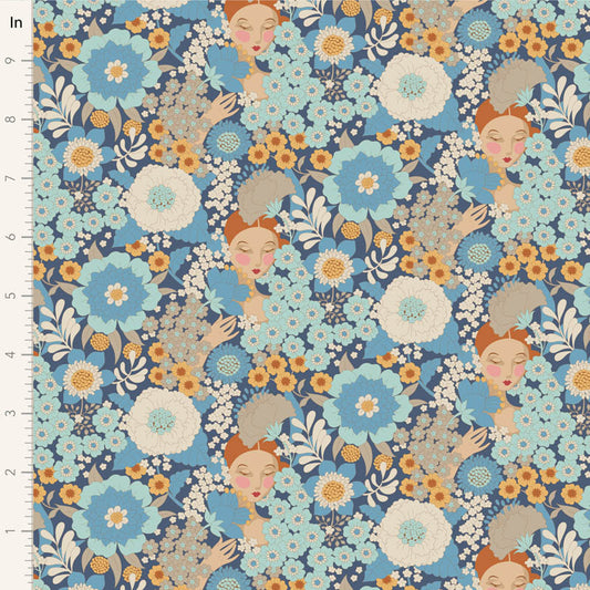 Wallflower Blue 100607 by Tilda (sold in 25cm increments)