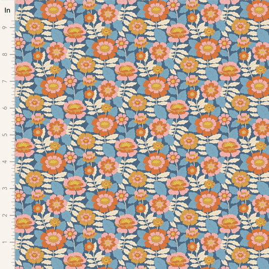 Wallflower Beverly Blue 100611 by Tilda (sold in 25cm increments)