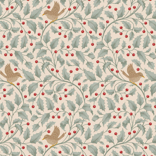 Tilda Merry Little Christmas Holly Duckegg 100626 (sold in 25cm increments)