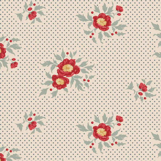 Tilda Merry Little Christmas Joy Blue 100628 (sold in 25cm increments)