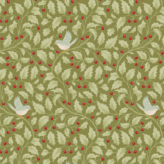 Tilda Merry Little Christmas Holly Moss 100631 (sold in 25cm increments)