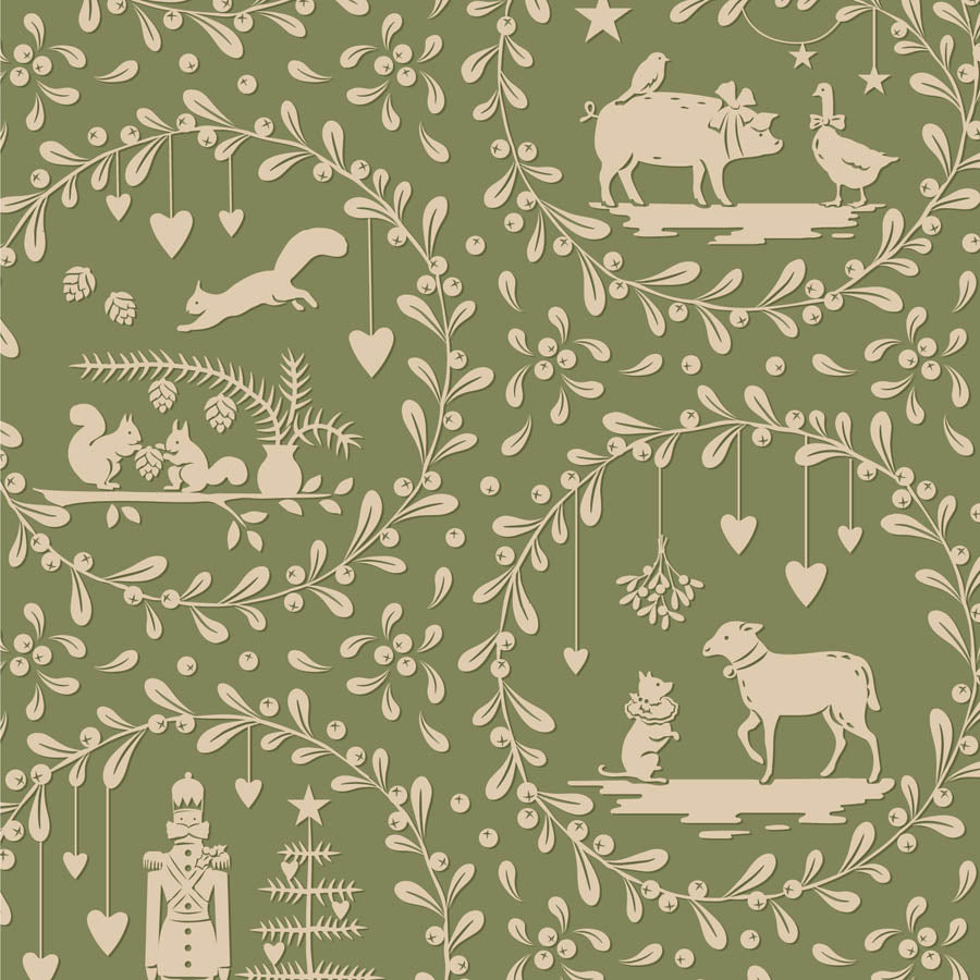 Tilda Merry Little Christmas Paperscenes Artichoke 100635 (sold in 25cm increments)