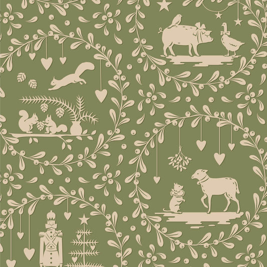 Tilda Merry Little Christmas Paperscenes Artichoke 100635 (sold in 25cm increments)