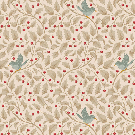 Tilda Merry Little Christmas Holly Clay 100636 (sold in 25cm increments)