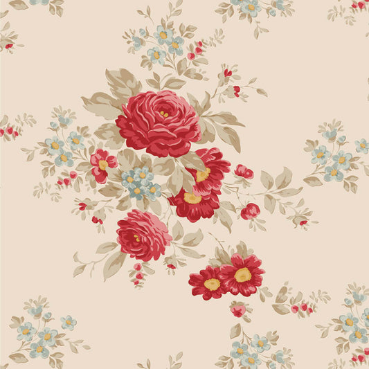 Tilda Merry Little Christmas Carol Cream 100637 (sold in 25cm increments)