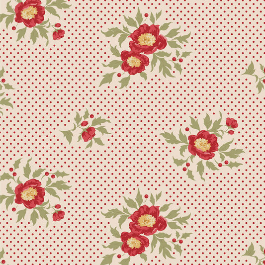 Tilda Merry Little Christmas Joy Cream 100638 (sold in 25cm increments)