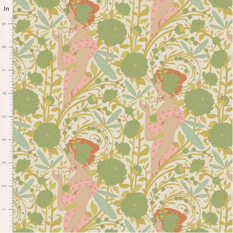 Songbird Aubrey Green 100646 by Tilda (sold in 25cm increments)