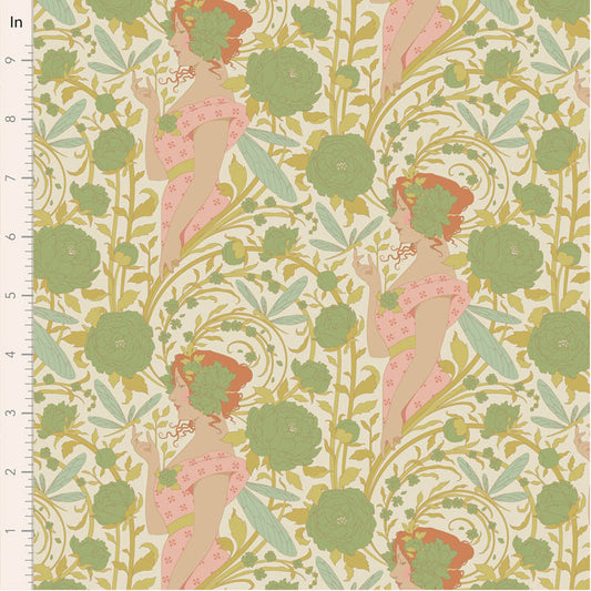 Songbird Aubrey Green 100646 by Tilda (sold in 25cm increments)
