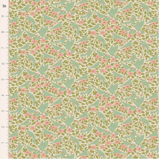 Songbird Ava Green 100650 by Tilda (sold in 25cm increments)