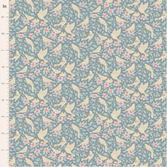 Songbird Ava Blue 100651 by Tilda (sold in 25cm increments)