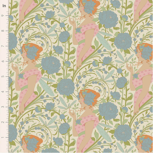 Songbird Aubrey Blue 100653 by Tilda (sold in 25cm increments)