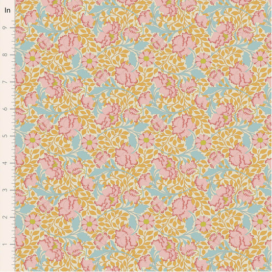 Songbird Flora Mustard 100658 by Tilda (sold in 25cm increments)