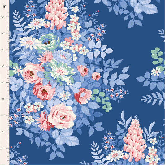 Something Blue Whimsyflower Night 100675 by Tilda (sold in 25cm increments)