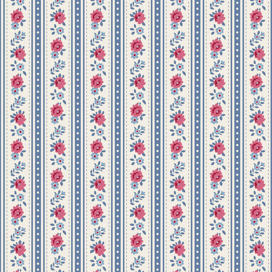 Tilda Village Life Agnes Blue 100700 by Tilda (sold in 25cm increments)