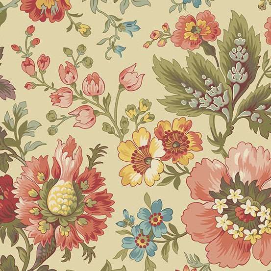 Farmers Daughter Milk & Honey Biscuit A10073L by Laundry Basket Quilts for Andover (sold in 25cm Increments)