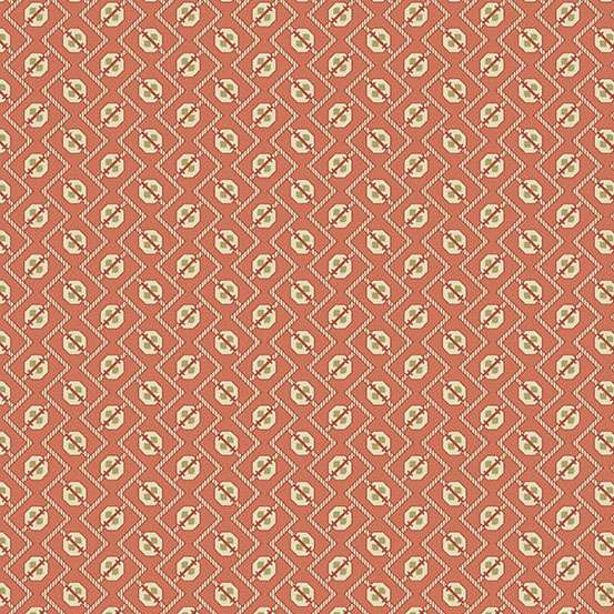 Farmers Daughter Plow Coral A10077R by Laundry Basket Quilts for Andover (sold in 25cm Increments)